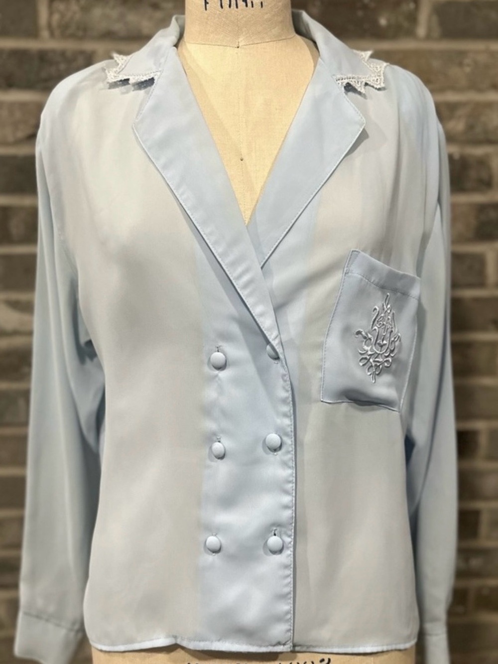 Vintage Charlotte Van Horne Satin Blouse Lace Romantic Cottagecore Top 10